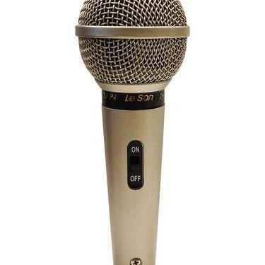 Imagem de Microfone Dinâmico Leson Sm58 P4 Ab Com Cabo E Bolsa, Champanhe