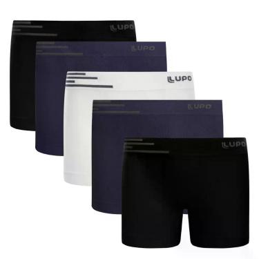 Imagem de Kit 5 Cueca Kids Box Infantil Microfibra Sem Costura Lupo - G, Sortido