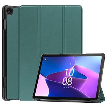 Imagem de Capa para tablet Compatível com Lenovo Tab M10 (3ª Geração) Estojo TB-328F de 10,1 polegadas Estojo para tablet inteligente com três dobras, Estojo fino Ângulos de visão múltipla com suporte para capa