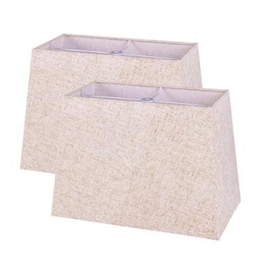 Imagem de Wellmet Conjunto De 2 Abajures Quadrados, Abajur De Substituição De 12" X14" X10", Sem Necessidade De Montagem, Abajur Clássico Moderno Para Abajur De Mesa, Abajur De Cabeceira, Abajur De Chão, Abaj