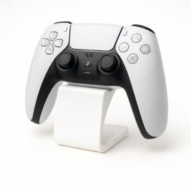 Imagem de Suporte Universal para Controle de Jogos, Base de Mesa Decorativa em Plástico, Gamer, Ps5, Ps4, Xbox, Pc, Notebook, Nintendo Switch, Joystick, Manete, Videogame, Console (Branco)