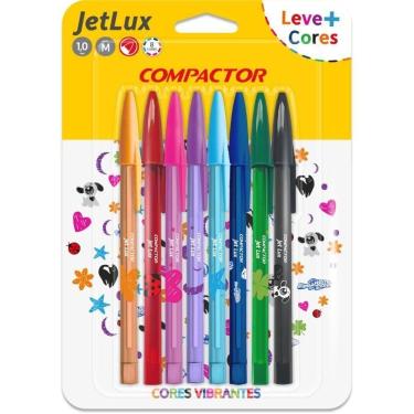 Imagem de Caneta Esferografica JET LUX 8 Cores - Compactor