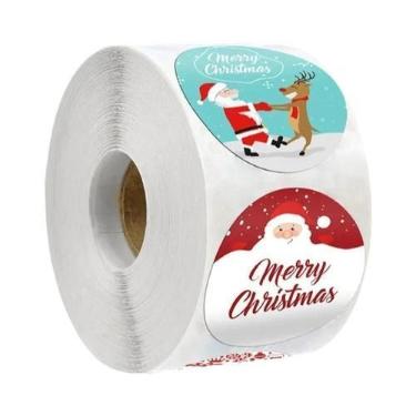 Imagem de Adesivos De Feliz Natal Em Ouro Rosé 500pcs 1 Polegada Autoadesivos De