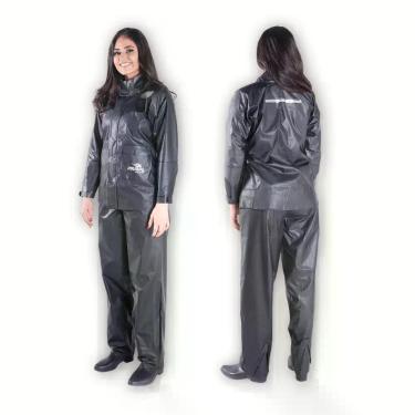 Imagem de Capa de Chuva Moto Feminina Pvc Piraval Plus - Preto - PIRACAPAS, GG