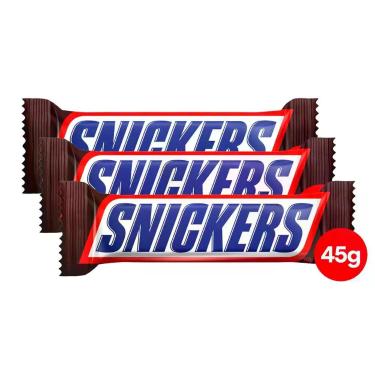 Imagem de Kit 3 Chocolate Snickers Original 45g - Mars
