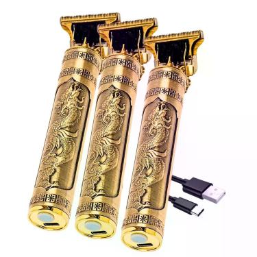 Imagem de Kit com 3 Máquinas Dragão Acabamento Profissional Barba Cabelo Pezinho