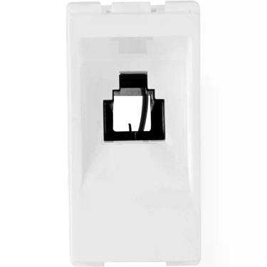 Imagem de Tomada para Telefone RJ11 Pial LG090 Conexão para Aparelho Fixo com Suporte Branco