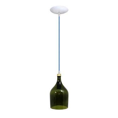 Imagem de Pendente Wine Bottle Fat, Cromalux, 301618, 25 W, Verde/Azul