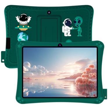 Imagem de WeTap Tablets Android para crianças, tablet Android 11 para crianças de 2 + 32 GB, controle parental WiFi 5.0 com capa à prova de crianças, câmera dupla com tela sensível ao toque IPS 1024 x 600