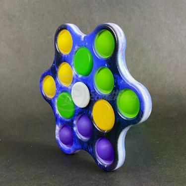 Imagem de Hand Spinner Pop It Led Luminoso Tiktok Sensorial Azul