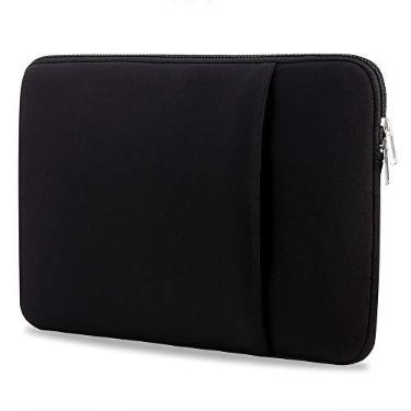 Imagem de Capa para Notebook B2015 Bolsa com Zíper Macia Substituta Air Pro Ultrabook -Espuma Antiestática Fina e Leve Acolchoamento Interno Absorção de Impactos Choques Bolso Frontal Itens Essenciais Acesso De