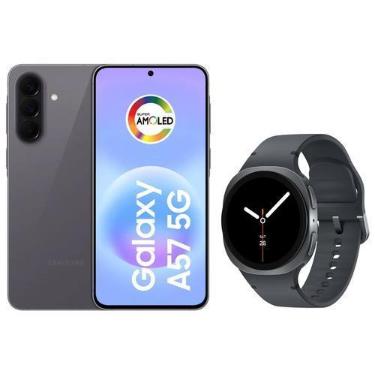 Imagem de Smartphone Samsung Galaxy A57 256GB Cinza - 5G + Smartwatch Galaxy Wat