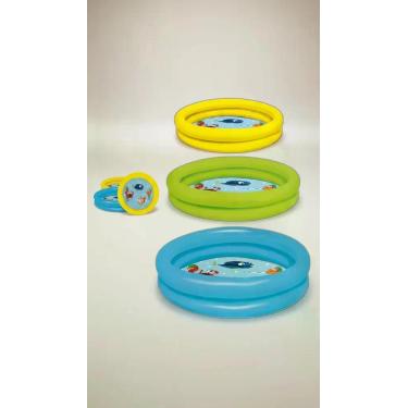 Imagem de Piscina Inflável Infantil 2 Anéis 28 Litros Fundo Estampado - Wellmix