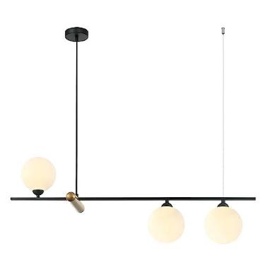 Imagem de PENDENTE BAMBU PRETO E DOURADO (C)80CM (L)19CM (A)29CM 3XG9 75W