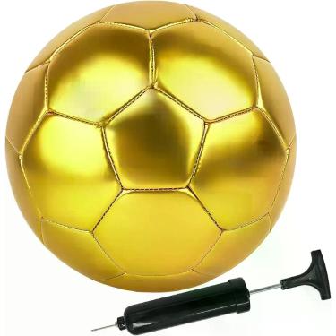 Imagem de Bola de Futebol NBSPT Tamanho 3/4/5 Amarela com Bomba e Agulha