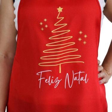 Imagem de Avental de Natal Presente Feliz Natal - D Lima produtos, Avental Feliz