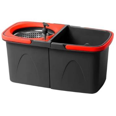 Imagem de Esfregão Giratório Desmontável Duas Águas Cesto Inox Original