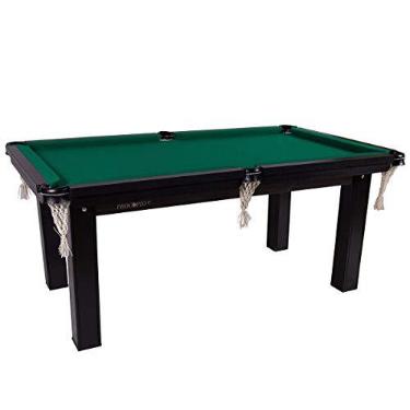 Imagem de Mesa Sinuca 1,87 x 1,08 Tecido VERDE Procopio Tampo MDF com acessorios