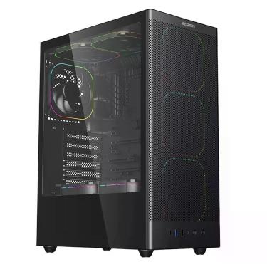 Imagem de Gabinete Gamer ARCH II ATX Vidro Temperado com Painel Lateral Transparente Preto C3tech 190CM