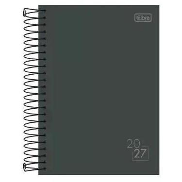 Imagem de Agenda Espiral Diaria 14,0x20,0cm Spice Cores 2027 Tilibra, Preto