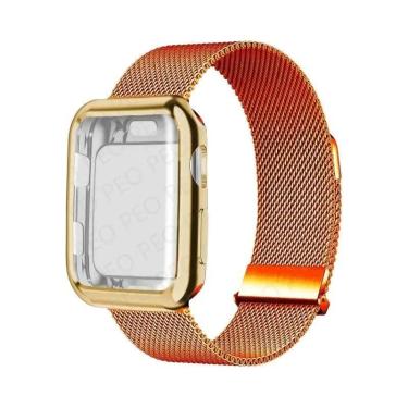 Imagem de Pulseira De Metal Com Fecho Magnético Para Apple Watch, 45mm 44mm 38mm