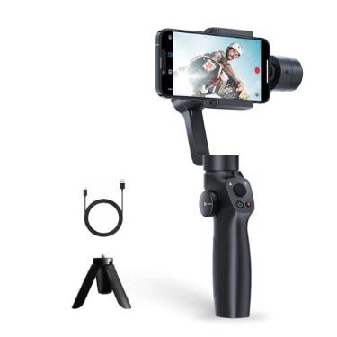 Imagem de Estabilizador gimbal para iPhone FUNSNAP Gimbal de telefone com rastreamento de rosto e roda de foco para Android, 16 e 15 Pro Max, estabilizador de telefone de 3 eixos para gravação de vídeo e vlog