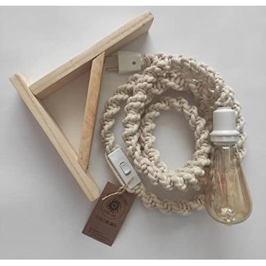 Imagem de Luminária Pendente em Macramê Jasmim Branco