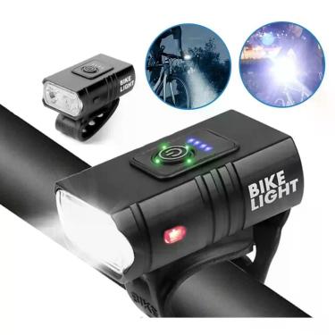 Imagem de Farol Frontal de Bike 2 LEDs Recarregável USB - Riberken