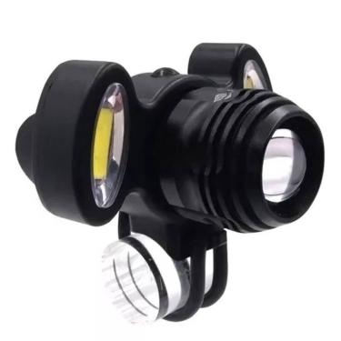 Imagem de Farol Frontal Lanterna de Bike 3 Focos Led Zoom Recarregável - Riberke