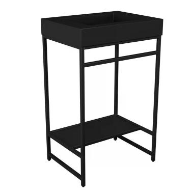 Imagem de Gabinete Banheiro Ferro Iron Black 60x45cm Cuba Rennes Preto Fosco