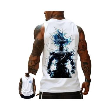 Imagem de Colete De Fitness Sem Mangas Dragon Ball Super Saiyan Para Homens E Mu
