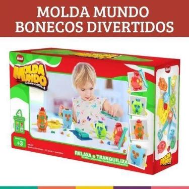 Imagem de Kit Massinha de Modelar Dismat Molda Mundo Bonecos Divertidos II para 