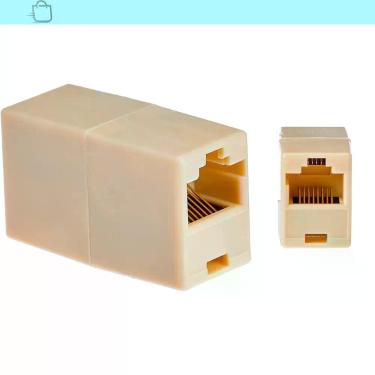 Imagem de Rede Sem Interrupções - 10 Conectores Rj45 Fêmea X Fêmea Branco - SÓ P