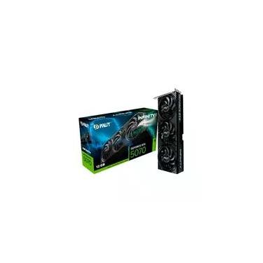 Imagem de Placa de Video Palit RTX 5070 INFINITY 3 NVIDIA GeForce, 12GB, GDDR7, 192bit 3-DP e HDMI - NE75070019K9-GB2050S