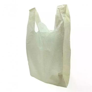 Imagem de Sacola Plástica Reciclada Reforçada Branca Leitosa 5KG para Produtos Pesados e Comércio em Geral Higipack