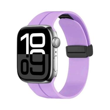 Imagem de Pulseira Magnética De Silicone Para Apple Watch De 46mm 45mm 44mm 49mm