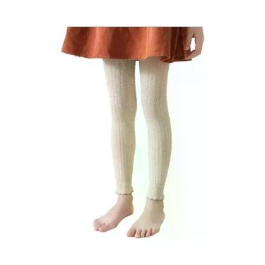 Imagem de Leggings De Algodão Com Renda Para Meninas, Calças Justas Para Criança
