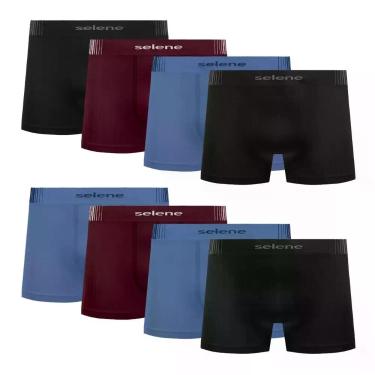 Imagem de Kit 8 Cueca Boxer Selene Infantil Design Moderno Sem costura, Sortida,