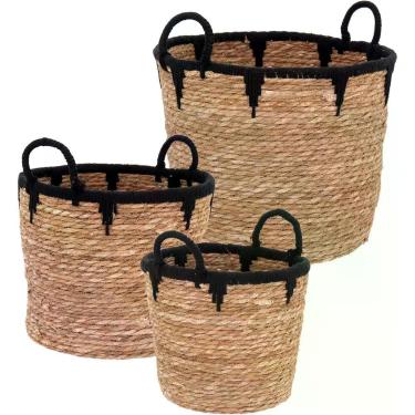 Imagem de Cesta Fibra Natural 3Pç