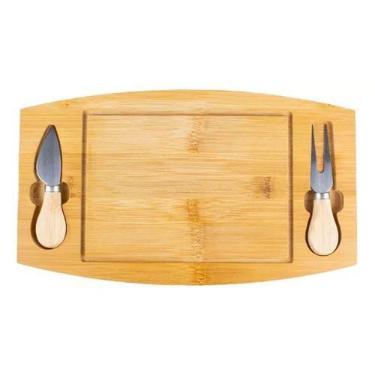 Imagem de Conjunto de Utensílios P/ Queijo 3PÇS Madeira - Quanhe