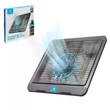 Imagem de Suporte Notebook Cooler Gamer Led Ergonomico Base Refrigerado Ventilador Silencioso Usb Preto