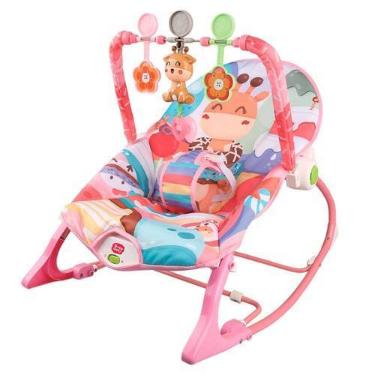 Imagem de Cadeirinha Rosa Baby De Descanso Vibratória Musical Mobile - DM Toys