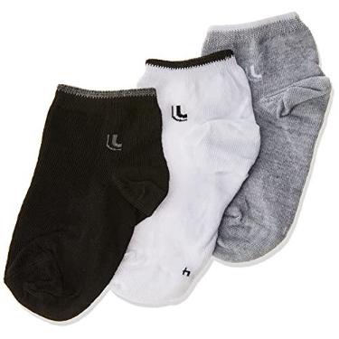 Imagem de Lupo Soquete, Kit 3 Pares Criança Unissex, Branca/Cinza/Preta, 4