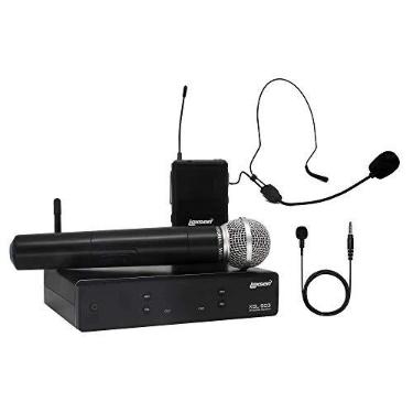 Imagem de Lexsen XSL-503 Microfone sem Fio UHF com Bastão, bodypack, lapela e auricular