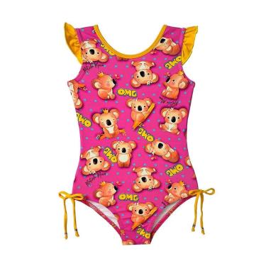 Imagem de Maiô Infantil com Babado Estampado - Metida Moça, 04, Coalas