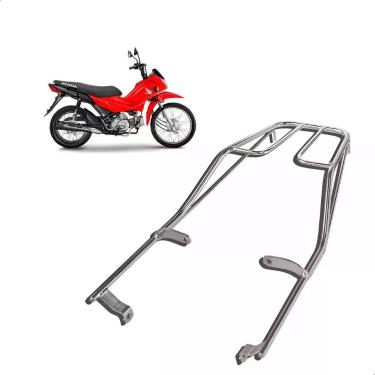 Imagem de Bagageiro Sansão Cromado Suporte Honda Pop 110i Tork - Pro Tork
