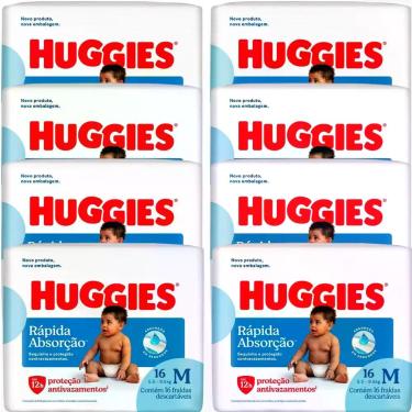 Imagem de Fralda Huggies Rápida Absorção M 8 Pacotes