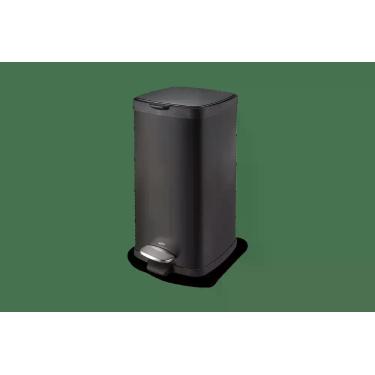 Imagem de Lixeira Com Pedal Brinox Frame Retangular 20 Litros Aço Carbono Preto