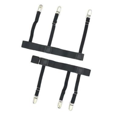 Imagem de Suspensório Cinta Liga T Holder Segura Camisa Cor Preto 1 Par