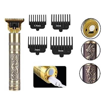 Imagem de Maquina Vintage de cortar Cabelo e Barba profissional – Modelo Dragão, USB recarregável, display bateria em LED, 1500mAh, duração 2-3 horas